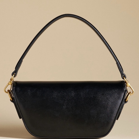 NWT Anthropologie Mini Horsebit Structured Handbag Black - Picture 3 of 6